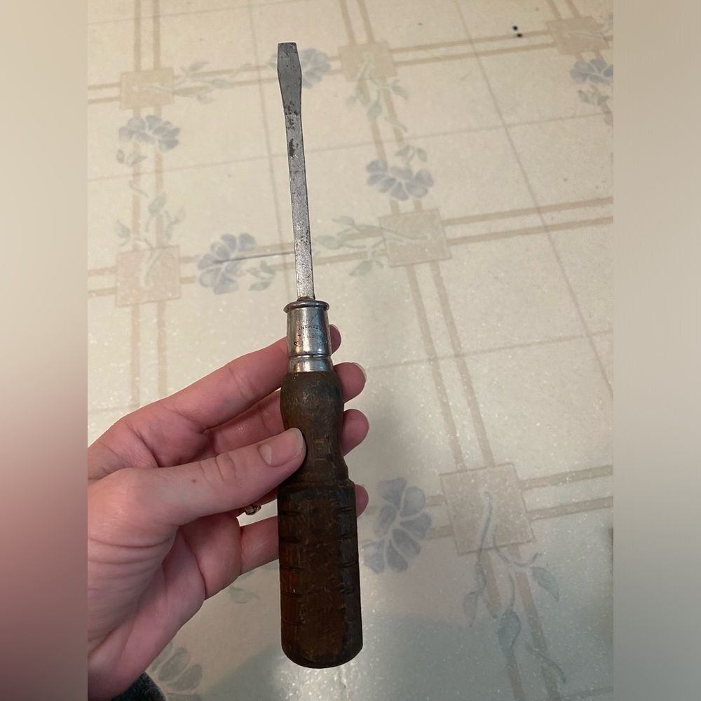 Vintage Flathead Screwdriver Wood